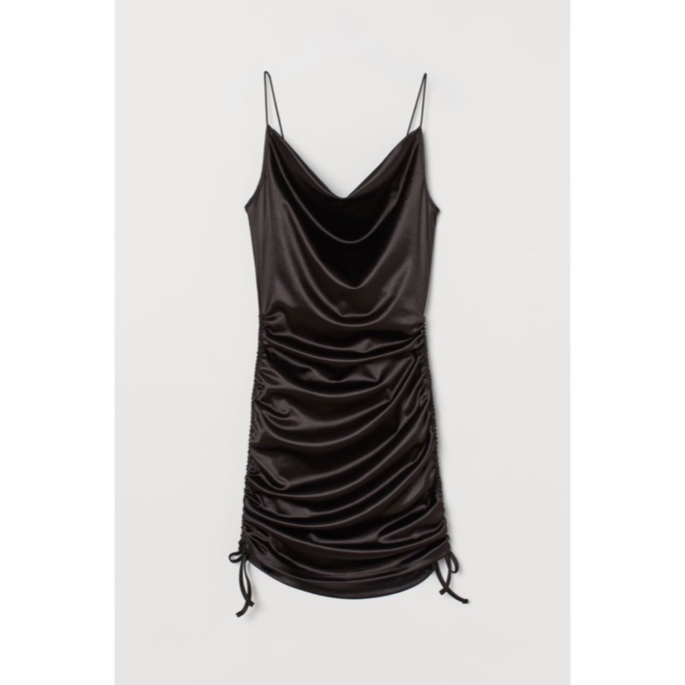 Short Satin Black Dress